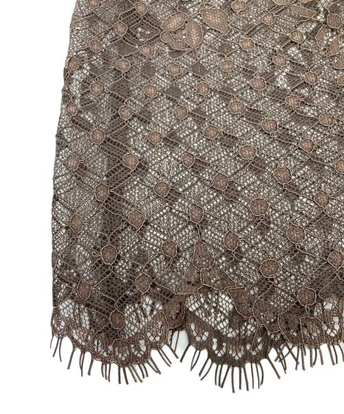 Snidel（スナイデル）Snidel (スナイデル) バックシャンレースワンピース ブラウンの古着・服飾アイテム