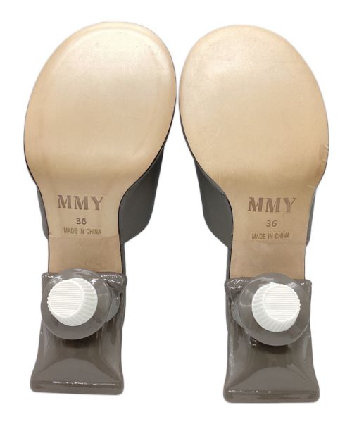 MIHARA YASUHIRO（ミハラヤスヒロ）MIHARA YASUHIRO (ミハラヤスヒロ) TOOTHPASTE HEEL SANDAL グレー サイズ:SIZE 36の古着・服飾アイテム