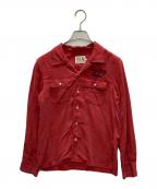 Hysteric Glamourヒステリックグラマー）の古着「オープンカラー刺繍シャツ」｜レッド