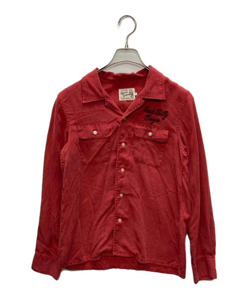 Hysteric Glamour（ヒステリックグラマー）Hysteric Glamour (ヒステリックグラマー) オープンカラー刺繍シャツ レッド サイズ:Sの古着・服飾アイテム