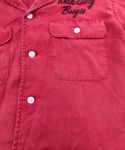 Hysteric Glamour（ヒステリックグラマー）Hysteric Glamour (ヒステリックグラマー) オープンカラー刺繍シャツ レッド サイズ:Sの古着・服飾アイテム