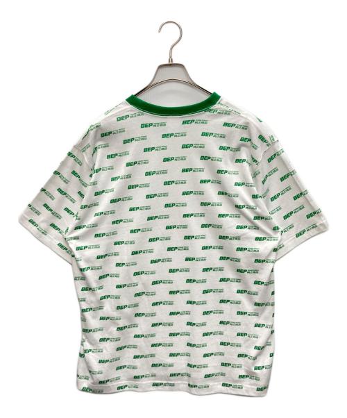 THE BLACK EYE PATCH（ブラックアイパッチ）THE BLACK EYE PATCH (ブラックアイパッチ) BEPロゴ Tシャツ ホワイト×グリーン サイズ:SIZE Lの古着・服飾アイテム