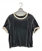 NVRFRGTネヴァーフォーゲット）の古着「ORGANIC COTTON INSIDE OUT PANEL RINGER T SHIRT」｜グレー