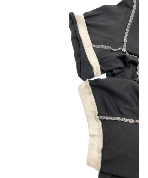 NVRFRGT（ネヴァーフォーゲット）NVRFRGT (ネヴァーフォーゲット) ORGANIC COTTON INSIDE OUT PANEL RINGER T SHIRT グレー サイズ:２の古着・服飾アイテム