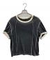 NVRFRGT（ネヴァーフォーゲット）の古着「ORGANIC COTTON INSIDE OUT PANEL RINGER T SHIRT」｜グレー