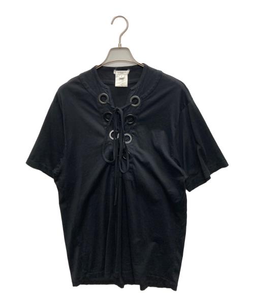 GIVENCHY（ジバンシィ）GIVENCHY (ジバンシィ) レースアップカットソー ブラック サイズ:SIZE　Sの古着・服飾アイテム