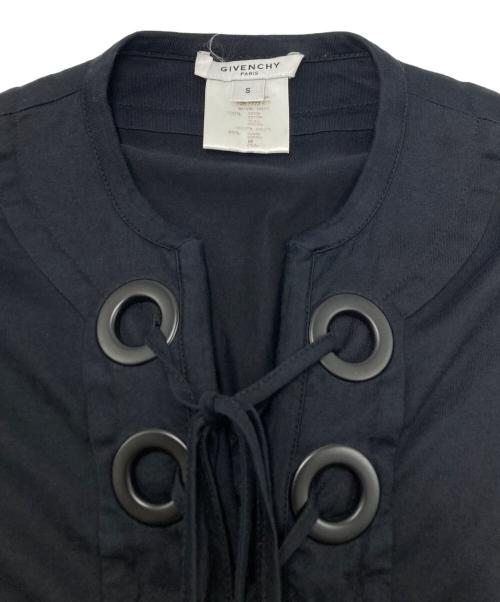 GIVENCHY（ジバンシィ）GIVENCHY (ジバンシィ) レースアップカットソー ブラック サイズ:SIZE　Sの古着・服飾アイテム