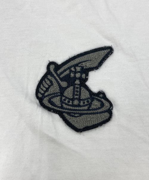 Vivienne Westwood ANGLOMANIA（ヴィヴィアンウエストウッドアングロマニア）VIVIENNE WESTWOOD ANGLOMANIA (ヴィヴィアンウエストウッドアングロマニア) オーブワッペンカットソー ホワイト サイズ:SIZE XSの古着・服飾アイテム