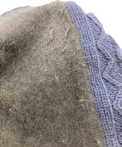 sacai（サカイ）sacai (サカイ) 異素材ニットカーディガン ネイビー×ブラック サイズ:2の古着・服飾アイテム