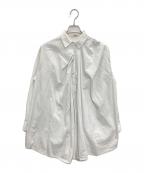 Acneアクネ）の古着「コットン バックスリット オーバーサイズ プルオーバーシャツ」｜ホワイト