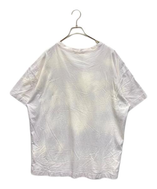 Acne studios（アクネ ストゥディオス）ACNE STUDIOS (アクネ ストゥディオス) オーバーサイズクルーネックカットソー ホワイト×ラベンダー サイズ:SIZE XLの古着・服飾アイテム