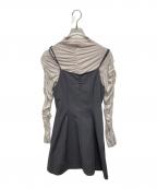 Snidelスナイデル）の古着「キャミミニワンピース&カットソーSET」｜グレー