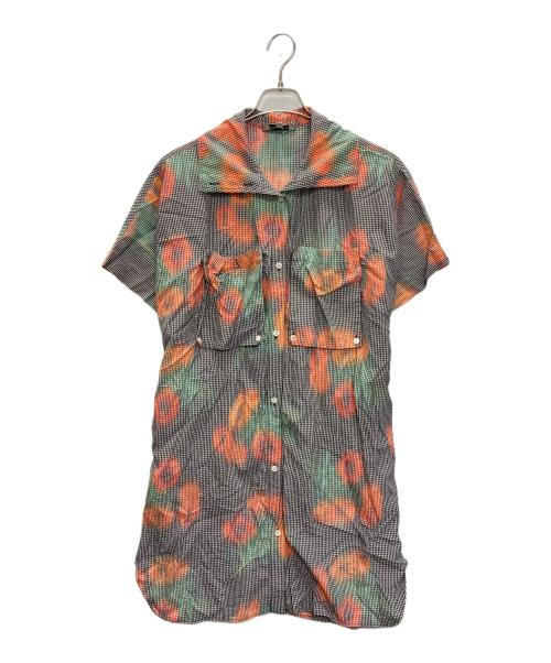 KENZO（ケンゾー）KENZO (ケンゾー) ブラックローズプリントシャツドレス マルチカラー サイズ:SIZE 36の古着・服飾アイテム