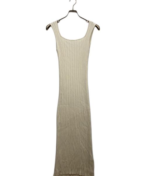 COLLAGE GALLARDAGALANTE（コラージュ ガリャルダガランテ）COLLAGE GALLARDAGALANTE (コラージュ ガリャルダガランテ) リブニットタイトワンピース ホワイト サイズ:Fの古着・服飾アイテム