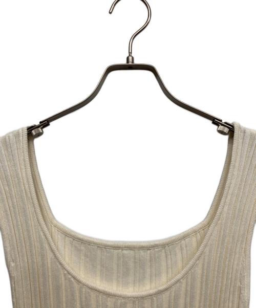 COLLAGE GALLARDAGALANTE（コラージュ ガリャルダガランテ）COLLAGE GALLARDAGALANTE (コラージュ ガリャルダガランテ) リブニットタイトワンピース ホワイト サイズ:Fの古着・服飾アイテム