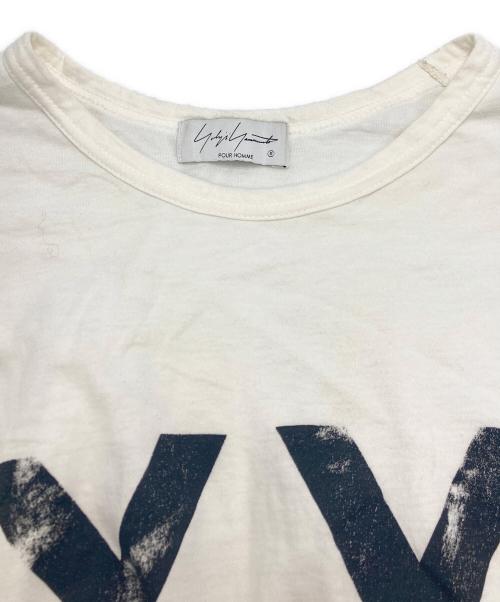 Yohji Yamamoto pour homme（ヨウジヤマモト プールオム）Yohji Yamamoto pour homme (ヨウジヤマモト プールオム) コットン天竺YYHプリントTシャツ ホワイト サイズ:SIZE 3の古着・服飾アイテム
