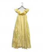 Katrin TOKYOカトリーン トーキョー）の古着「fluffy shoulder back tiered onepiece」｜イエロー