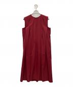 SUMI STYLEスミ スタイル）の古着「ノースリプリーツワンピース」｜レッド