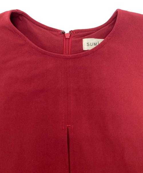 SUMI STYLE（スミ スタイル）SUMI STYLE (スミ スタイル) ノースリプリーツワンピース レッド サイズ:SIZE Freeの古着・服飾アイテム