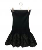 SORINソリン）の古着「Rib Deformed Hem Bare Dress」｜ブラック