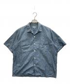 COMME des GARCONS HOMMEコムデギャルソン オム）の古着「ジャンブレーオープンカラーシャツ」｜スカイブルー