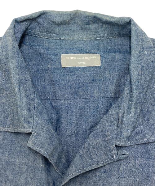 COMME des GARCONS HOMME（コムデギャルソン オム）COMME des GARCONS HOMME (コムデギャルソン オム) ジャンブレーオープンカラーシャツ スカイブルー サイズ:不明の古着・服飾アイテム