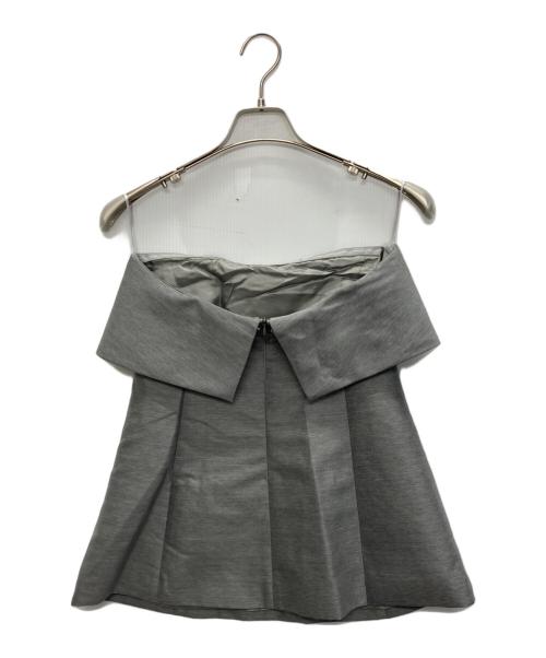 toteme（トーテム）toteme (トーテム) FOLDOVER EVENING TOP グレー サイズ:SIZE 36の古着・服飾アイテム