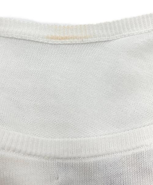 DRAWER（ドゥロワー）Drawer (ドゥロワー) 16Gコットンレースニット ホワイト サイズ:SIZE　2の古着・服飾アイテム