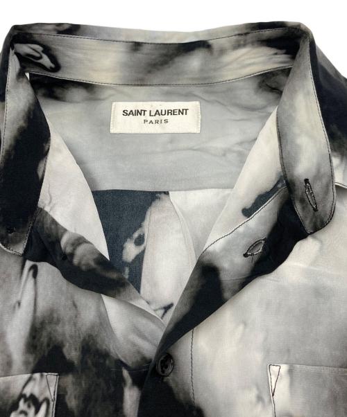 Saint Laurent Paris（サンローランパリ）Saint Laurent Paris (サンローランパリ) タイダイシルクシャツ グレー サイズ:SIZE 40の古着・服飾アイテム