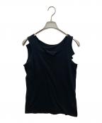 yohji yamamoto+noirヨウジヤマモトプリュスノアール）の古着「ノースリーブカットソー」｜ブラック