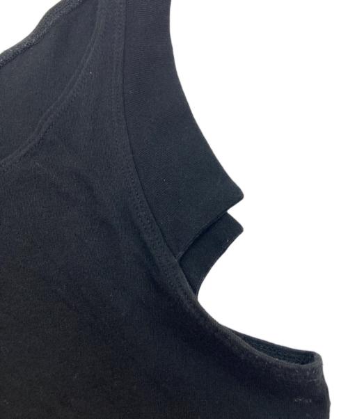yohji yamamoto+noir（ヨウジヤマモトプリュスノアール）yohji yamamoto+noir (ヨウジヤマモトプリュスノアール) ノースリーブカットソー ブラック サイズ:SIZE 2の古着・服飾アイテム