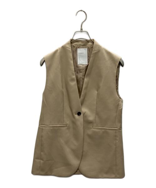Noble（ノーブル）Noble (ノーブル) Vネック ジレ ベージュ サイズ:36の古着・服飾アイテム