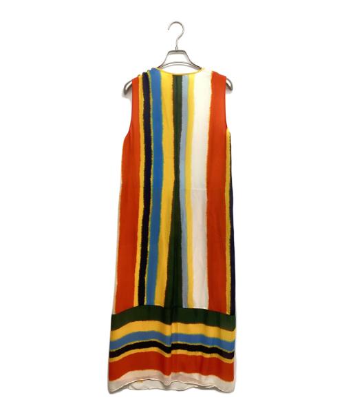 TORY BURCH（トリーバーチ）TORY BURCH (トリーバーチ) シルクノースリーブワンピース マルチカラー サイズ:SIZE 2の古着・服飾アイテム