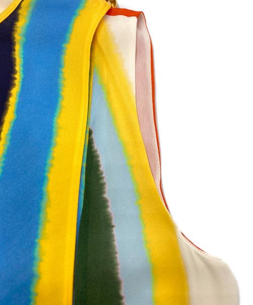 TORY BURCH（トリーバーチ）TORY BURCH (トリーバーチ) シルクノースリーブワンピース マルチカラー サイズ:SIZE 2の古着・服飾アイテム