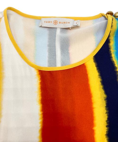 TORY BURCH（トリーバーチ）TORY BURCH (トリーバーチ) シルクノースリーブワンピース マルチカラー サイズ:SIZE 2の古着・服飾アイテム