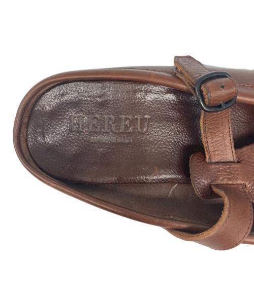 HEREU（ヘリュー）HEREU (ヘリュー) グルカミュールサンダル ブラウン サイズ:SIZE 43の古着・服飾アイテム