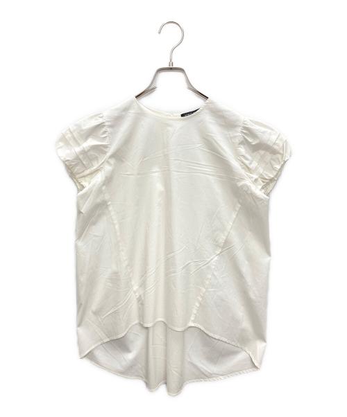 YOKO CHAN（ヨーコチャン）YOKO CHAN (ヨーコチャン) ノースリーブフリルカットソー ホワイト サイズ:SIZE 38の古着・服飾アイテム