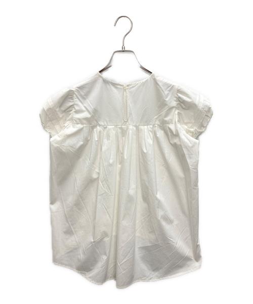 YOKO CHAN（ヨーコチャン）YOKO CHAN (ヨーコチャン) ノースリーブフリルカットソー ホワイト サイズ:SIZE 38の古着・服飾アイテム