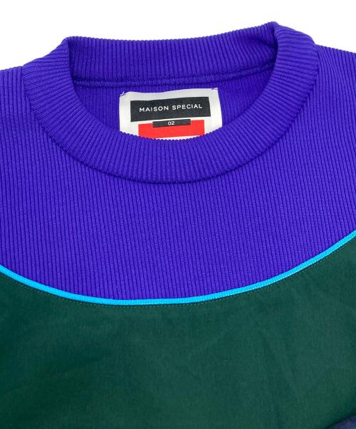 MAISON SPECIAL（メゾンスペシャル）MAISON SPECIAL (メゾンスペシャル) プライムオーバー異素材コンビクルーネックTシャツ マルチカラー サイズ:SIZE 02の古着・服飾アイテム