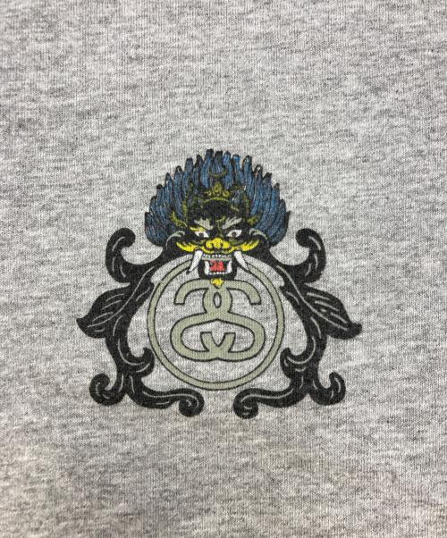 stussy（ステューシー）stussy (ステューシー) 90's ドラゴンプリントプリントカットソー グレー サイズ:SIZE Mの古着・服飾アイテム