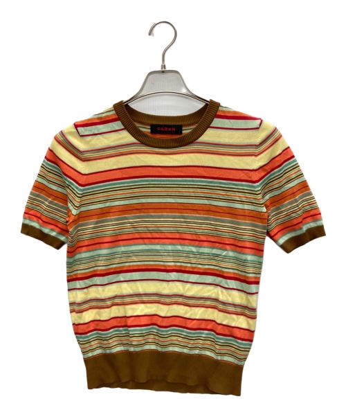 CABAN（キャバン）CABaN (キャバン) コットン マルチボーダー クルーネックプルオーバー マルチカラー サイズ:SIZE Freeの古着・服飾アイテム