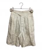 MADISON BLUEマディソンブルー）の古着「GURKHA SHORTS LINEN SATIN」｜ベージュ