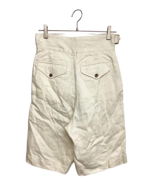 MADISON BLUE（マディソンブルー）MADISON BLUE (マディソンブルー) GURKHA SHORTS LINEN SATIN ベージュ サイズ:SIZE 02の古着・服飾アイテム