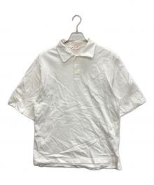 MARNI（マルニ）の古着「OVERSIZED ORGANIC COTTON POLO SHIRT」｜ホワイト