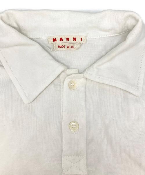 MARNI（マルニ）MARNI (マルニ) OVERSIZED ORGANIC COTTON POLO SHIRT ホワイト サイズ:SIZE 44の古着・服飾アイテム