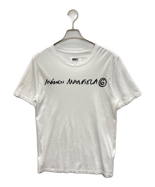MM6 Maison Margiela（エムエムシックスメゾンマルジェラ）MM6 Maison Margiela (エムエムシックスメゾンマルジェラ) ロゴプリントTシャツ ホワイト サイズ:SIZE 16の古着・服飾アイテム