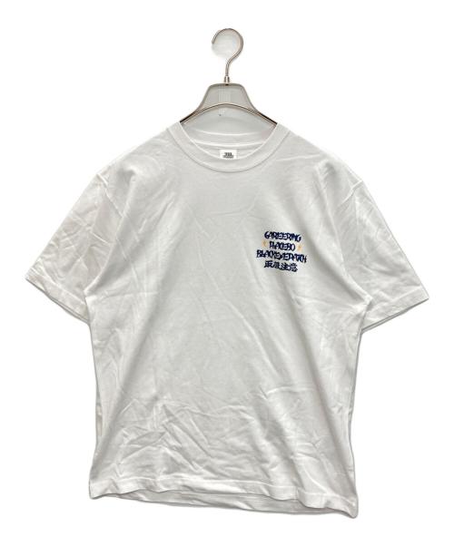 THE BLACK EYE PATCH（ブラックアイパッチ）THE BLACK EYE PATCH (ブラックアイパッチ) CAREERING (キャリアリング) プリントTシャツ ホワイト サイズ:SIZE Mの古着・服飾アイテム