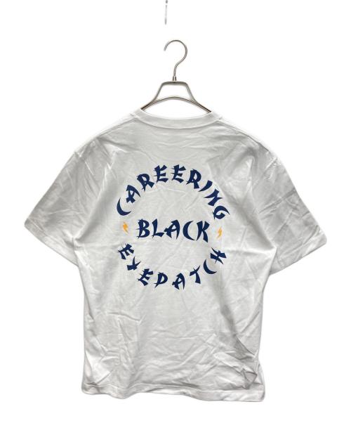 THE BLACK EYE PATCH（ブラックアイパッチ）THE BLACK EYE PATCH (ブラックアイパッチ) CAREERING (キャリアリング) プリントTシャツ ホワイト サイズ:SIZE Mの古着・服飾アイテム