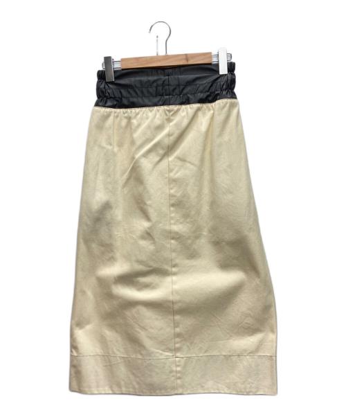 PLAN C（プランシー）Plan C (プランシー) エコレザー切替スカート アイボリー サイズ:SIZE 38の古着・服飾アイテム
