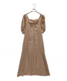 INTIMITE（アンティミテ）の古着「Dot Puff Sleeveワンピース」｜ピンク